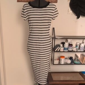 Striped Black and White Dress